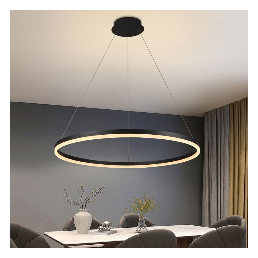 LED Stmievateľný luster na lanku LED/55W/230V 3000-6500K + diaľkové ovládanie