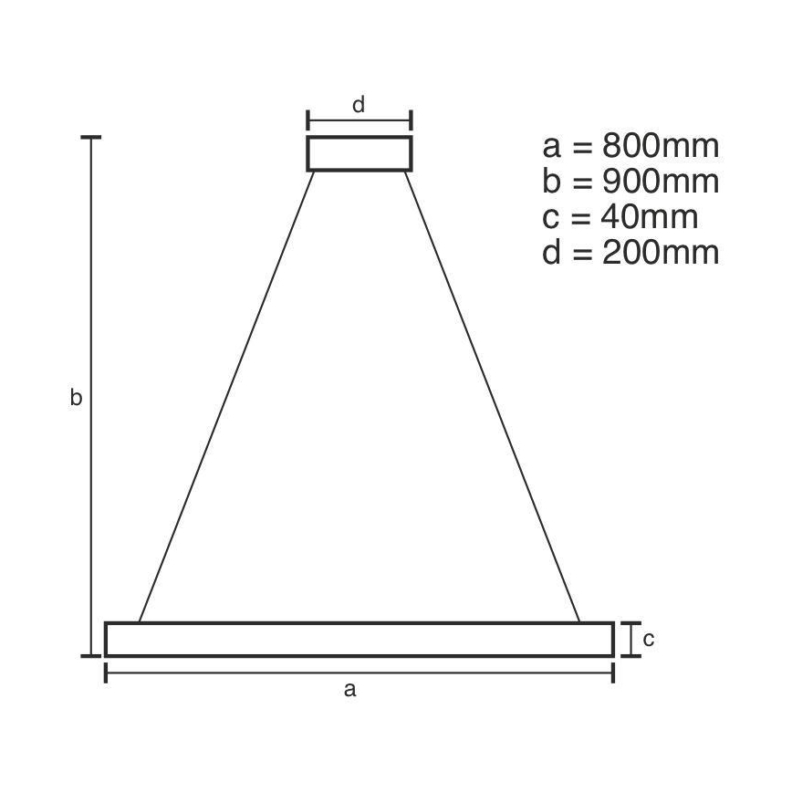 LED Stmievateľný luster na lanku LED/55W/230V 3000-6500K pr. 80 cm + diaľkové ovládanie