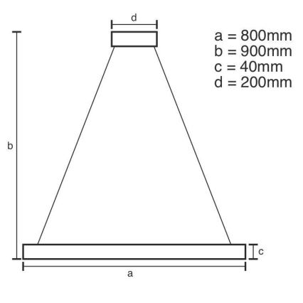 LED Stmievateľný luster na lanku LED/55W/230V 3000-6500K + diaľkové ovládanie