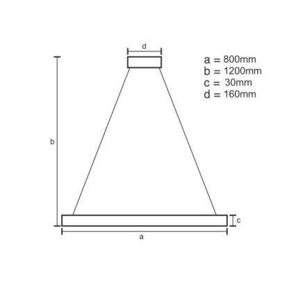LED Stmievateľný luster na lanku LED/55W/230V 3000-6500K + diaľkové ovládanie