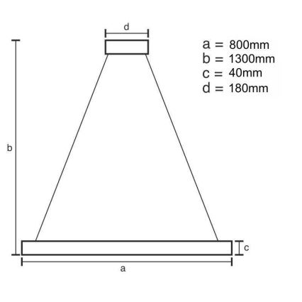 LED Stmievateľný luster na lanku LED/55W/230V 3000-6500K zlatá + diaľkové ovládanie