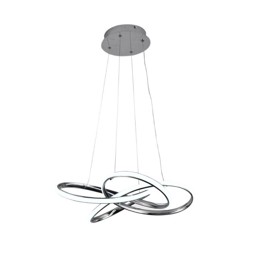 LED Stmievateľný luster na lanku LED/65W/230V 3000-6500K chróm + diaľkové ovládanie