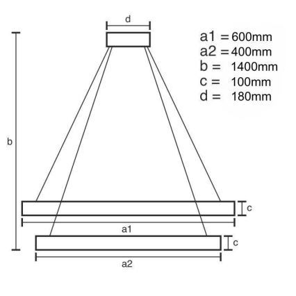 LED Stmievateľný krištáľový luster na lanku LED/65W/230V 3000-6500K lesklý chróm + diaľkové ovládanie