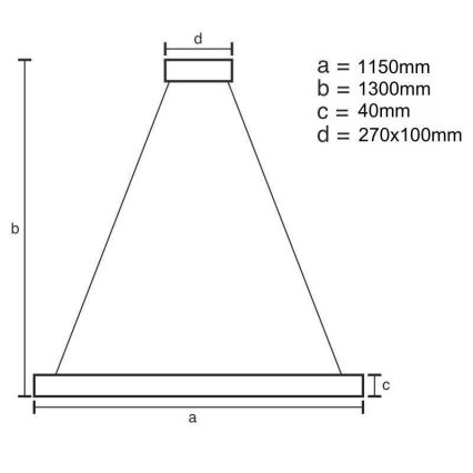 LED Stmievateľný luster na lanku LED/65W/230V 3000-6500K + diaľkové ovládanie