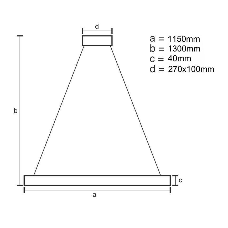 LED Stmievateľný luster na lanku LED/65W/230V 3000-6500K + diaľkové ovládanie
