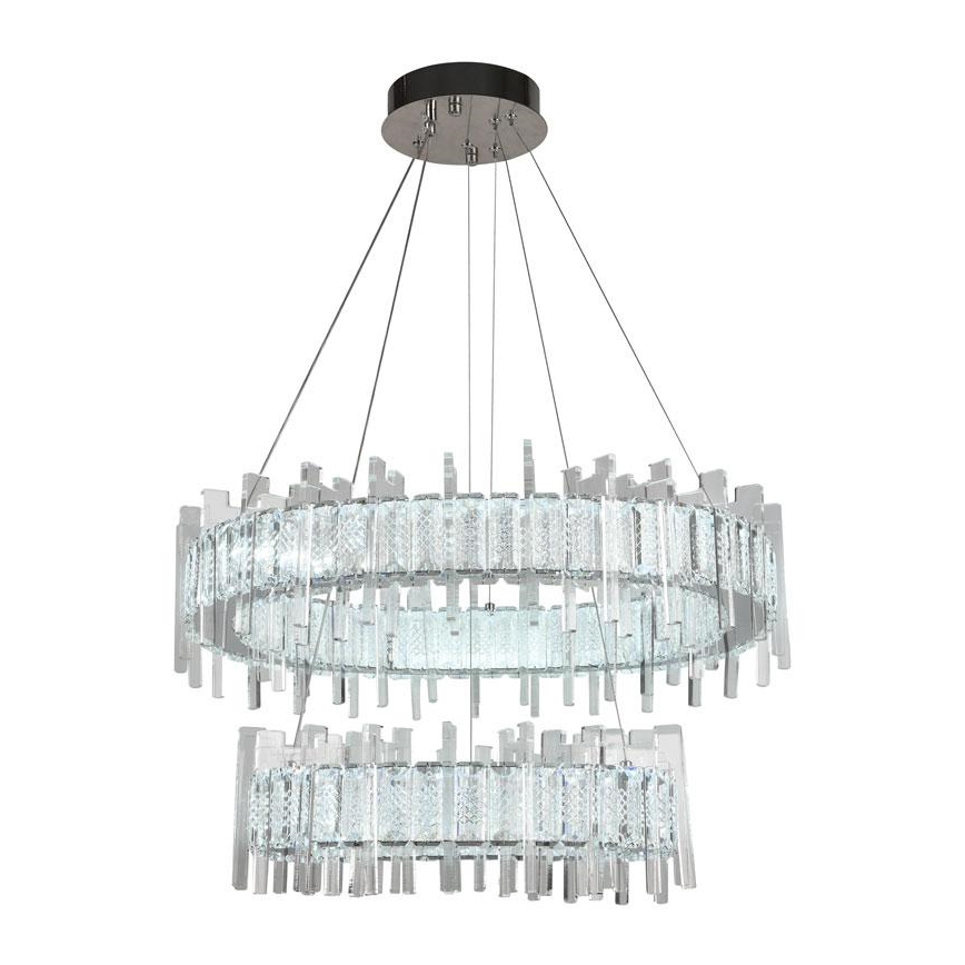 LED Stmievateľný krištáľový luster na lanku LED/65W/230V 3000-6500K + diaľkové ovládanie