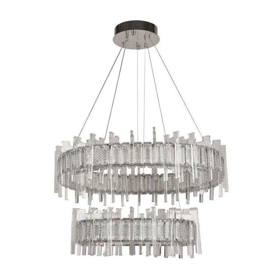 LED Stmievateľný krištáľový luster na lanku LED/65W/230V 3000-6500K + diaľkové ovládanie