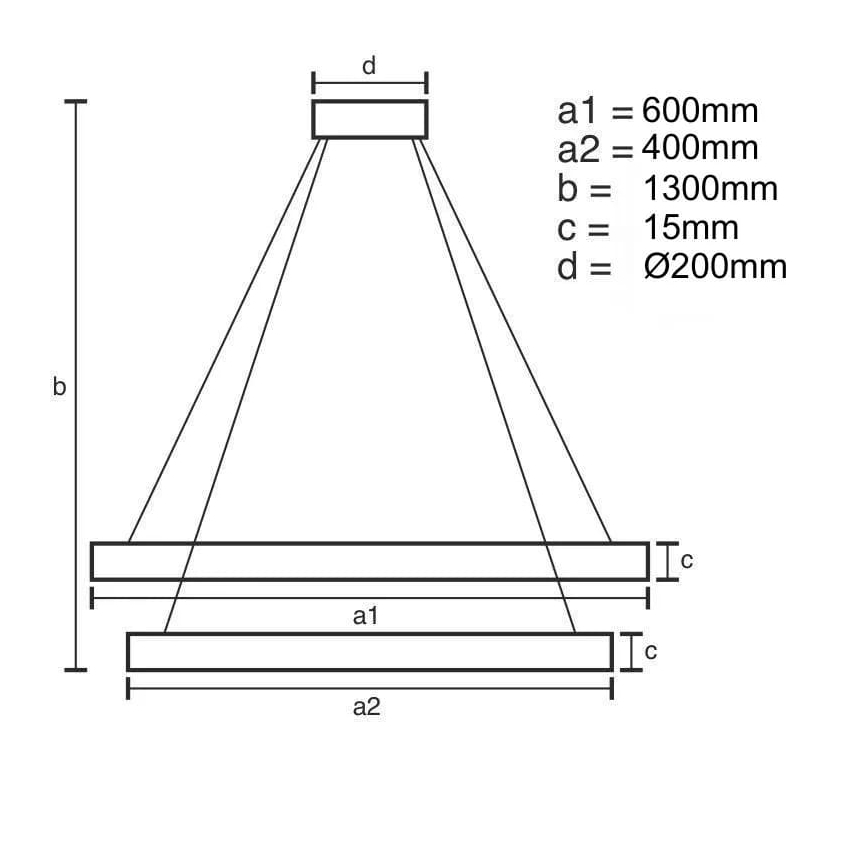 LED Stmievateľný luster na lanku LED/65W/230V 3000-6500K + diaľkové ovládanie