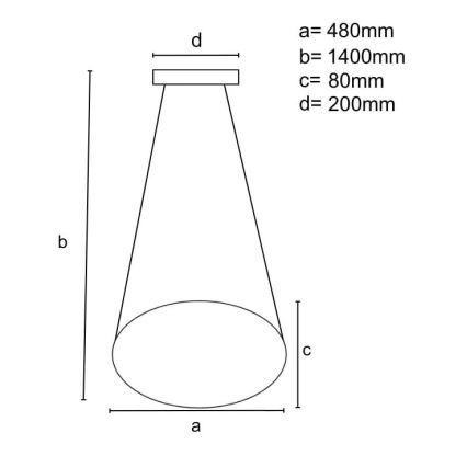 LED Stmievateľný luster na lanku LED/65W/230V 3000-6500K hnedá + diaľkové ovládanie