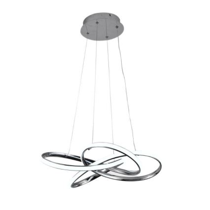 LED Stmievateľný luster na lanku LED/65W/230V 3000-6500K pr. 48 cm šedá + diaľkové ovládanie