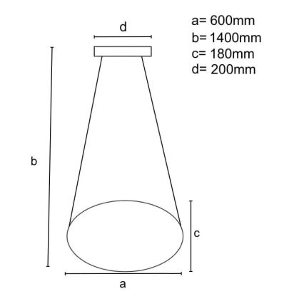 LED Stmievateľný luster na lanku LED/70W/230V 3000-6500K pr. 60 cm biela + diaľkové ovládanie