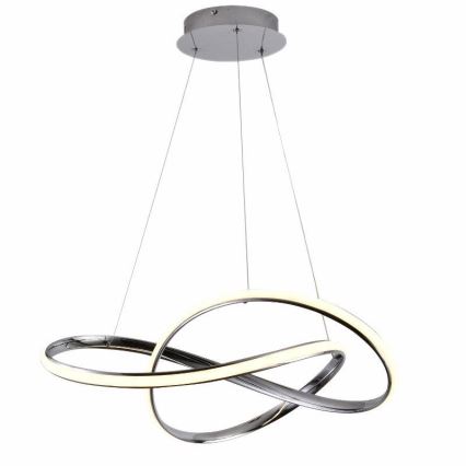 LED Stmievateľný luster na lanku LED/70W/230V 3000-6500K pr. 60 cm lesklý chróm + diaľkové ovládanie