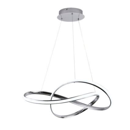 LED Stmievateľný luster na lanku LED/70W/230V 3000-6500K pr. 60 cm lesklý chróm + diaľkové ovládanie