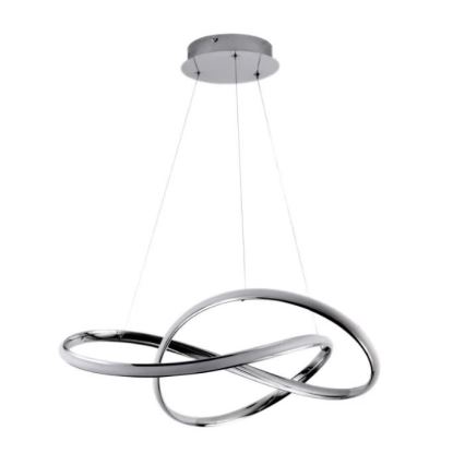 LED Stmievateľný luster na lanku LED/70W/230V 3000-6500K pr. 60 cm lesklý chróm + diaľkové ovládanie