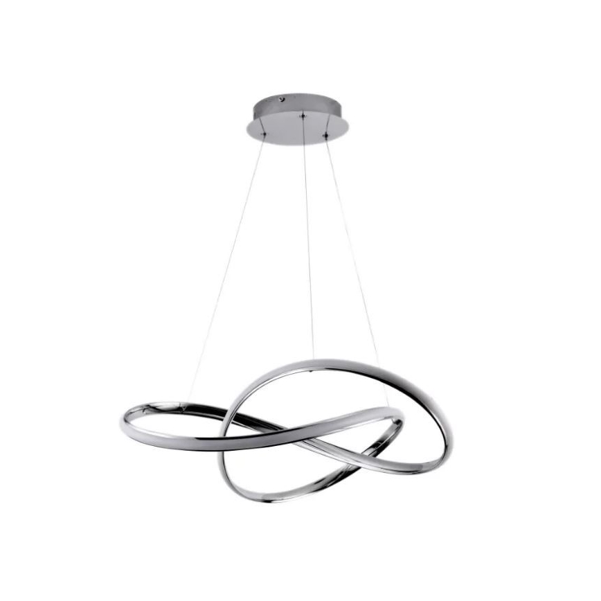 LED Stmievateľný luster na lanku LED/70W/230V 3000-6500K pr. 60 cm lesklý chróm + diaľkové ovládanie