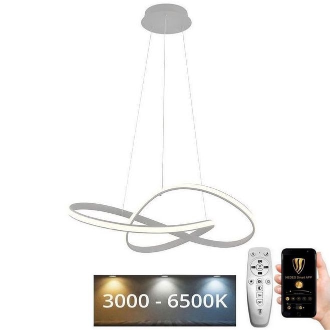 LED Stmievateľný luster na lanku LED/70W/230V 3000-6500K + diaľkové ovládanie