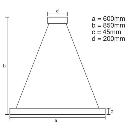 LED Stmievateľný luster na lanku LED/70W/230V 3000-6500K + diaľkové ovládanie