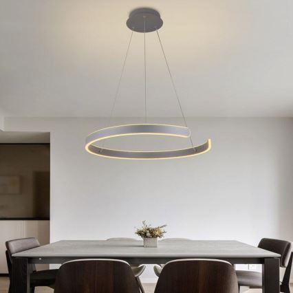 LED Stmievateľný luster na lanku LED/70W/230V 3000-6500K pr. 60 cm + diaľkové ovládanie