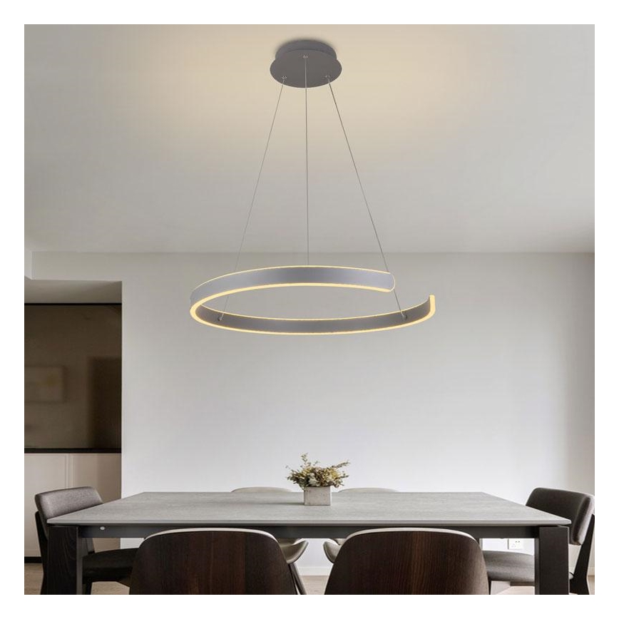 LED Stmievateľný luster na lanku LED/70W/230V 3000-6500K pr. 60 cm + diaľkové ovládanie