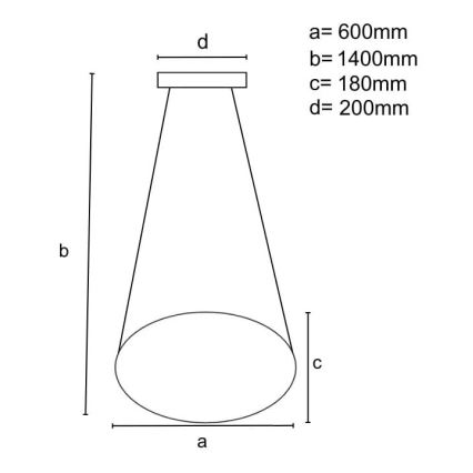 LED Stmievateľný luster na lanku LED/70W/230V 3000-6500K + diaľkové ovládanie