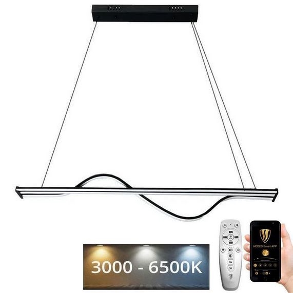 LED Stmievateľný luster na lanku LED/70W/230V 3000-6500K + diaľkové ovládanie