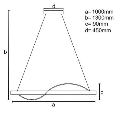 LED Stmievateľný luster na lanku LED/70W/230V 3000-6500K + diaľkové ovládanie