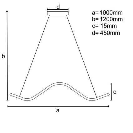 LED Stmievateľný luster na lanku LED/70W/230V 3000-6500K + diaľkové ovládanie