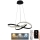 LED Stmievateľný luster na lanku LED/70W/230V 3000-6500K pr. 55 cm + diaľkové ovládanie