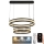 LED Stmievateľný luster na lanku LED/70W/230V 3000-6500K pr. 60 cm čierna + diaľkové ovládanie