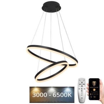 LED Stmievateľný luster na lanku LED/70W/230V 3000-6500K pr. 60 cm + diaľkové ovládanie
