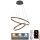 LED Stmievateľný luster na lanku LED/70W/230V 3000-6500K pr. 60 cm + diaľkové ovládanie