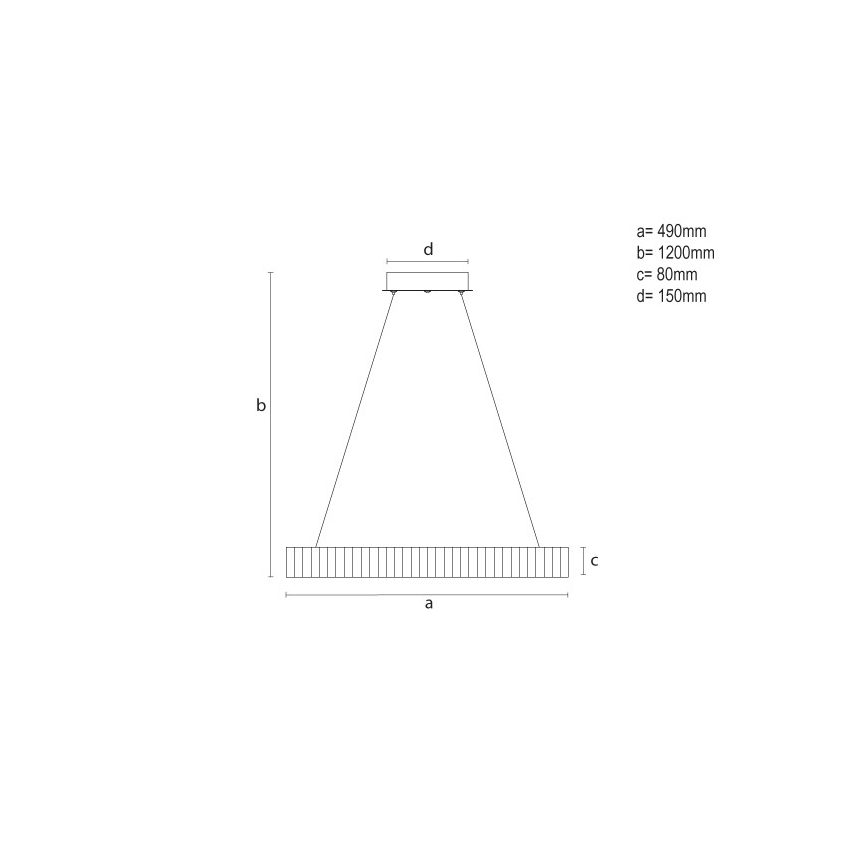 LED stmievateľný luster na lanku LED/75W/230V 3000-6500K pr. 49 cm + diaľkové ovládanie