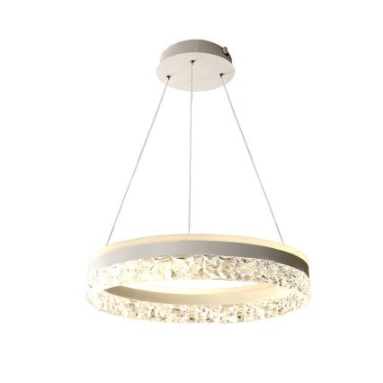 LED Stmievateľný luster na lanku LED/80W/230V 3000-6500K biela + diaľkové ovládanie
