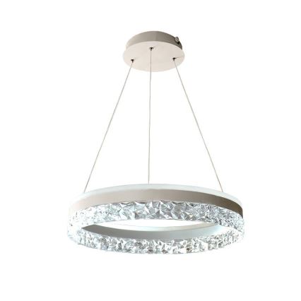 LED Stmievateľný luster na lanku LED/80W/230V 3000-6500K biela + diaľkové ovládanie