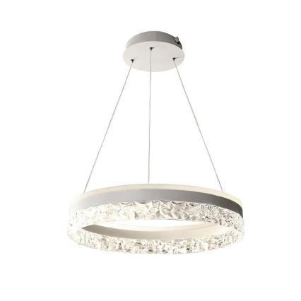 LED Stmievateľný luster na lanku LED/80W/230V 3000-6500K biela + diaľkové ovládanie