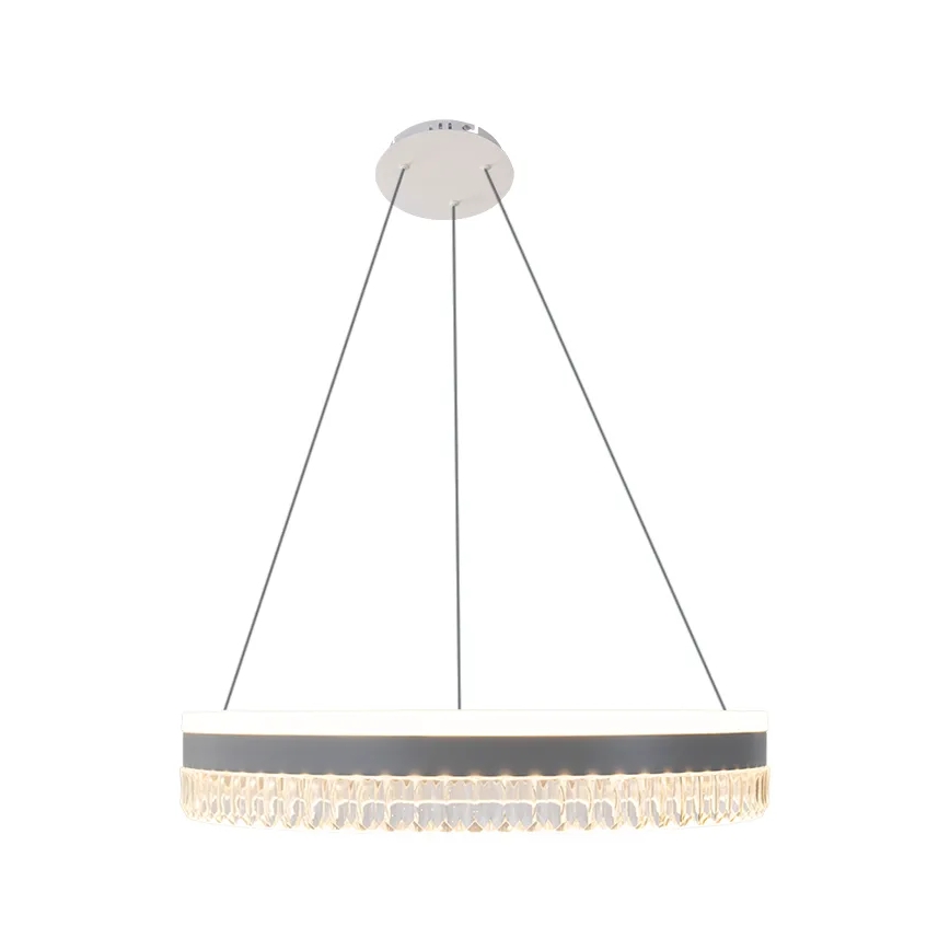 LED Stmievateľný krištáľový luster na lanku LED/80W/230V 3000-6500K biela + diaľkové ovládanie