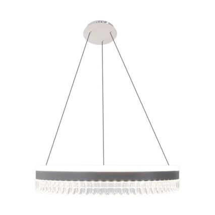LED Stmievateľný krištáľový luster na lanku LED/80W/230V 3000-6500K biela + diaľkové ovládanie