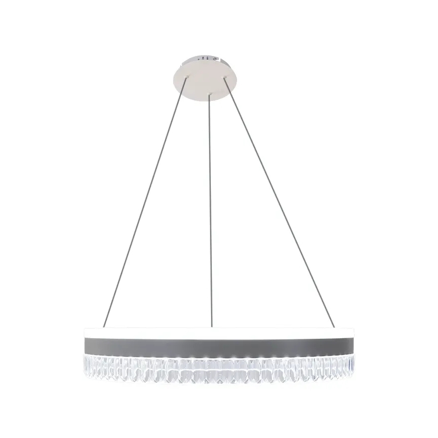 LED Stmievateľný krištáľový luster na lanku LED/80W/230V 3000-6500K biela + diaľkové ovládanie
