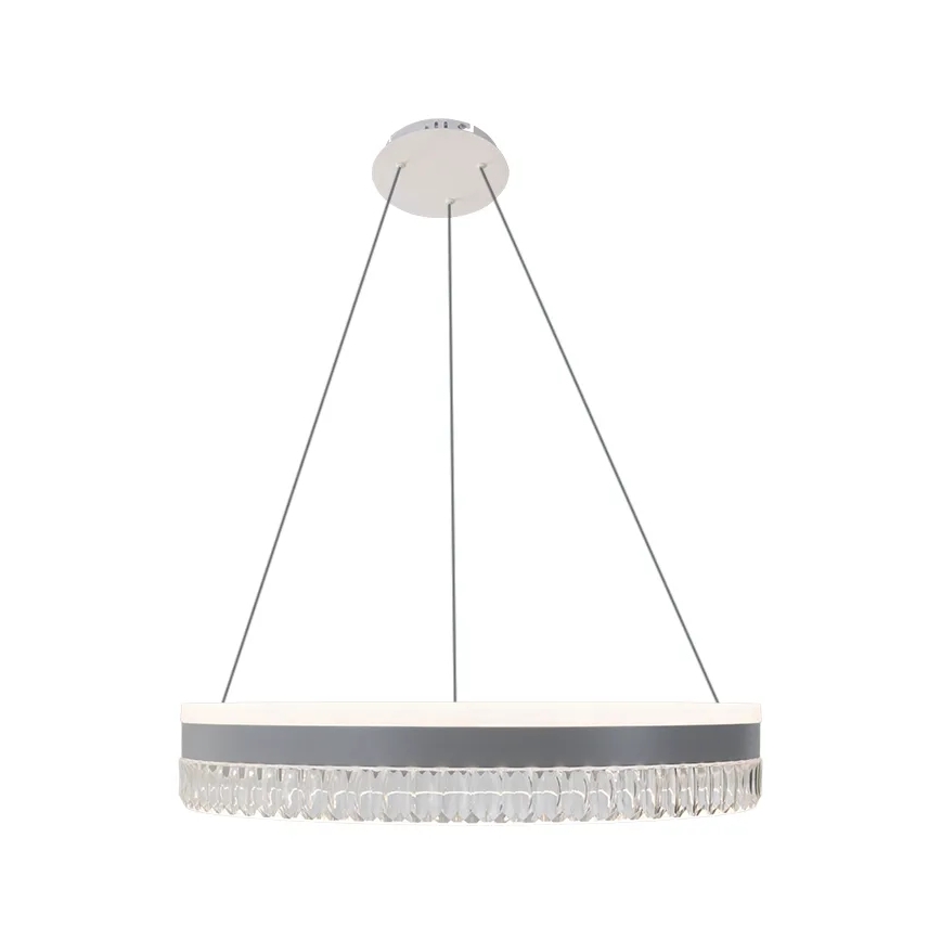 LED Stmievateľný krištáľový luster na lanku LED/80W/230V 3000-6500K biela + diaľkové ovládanie