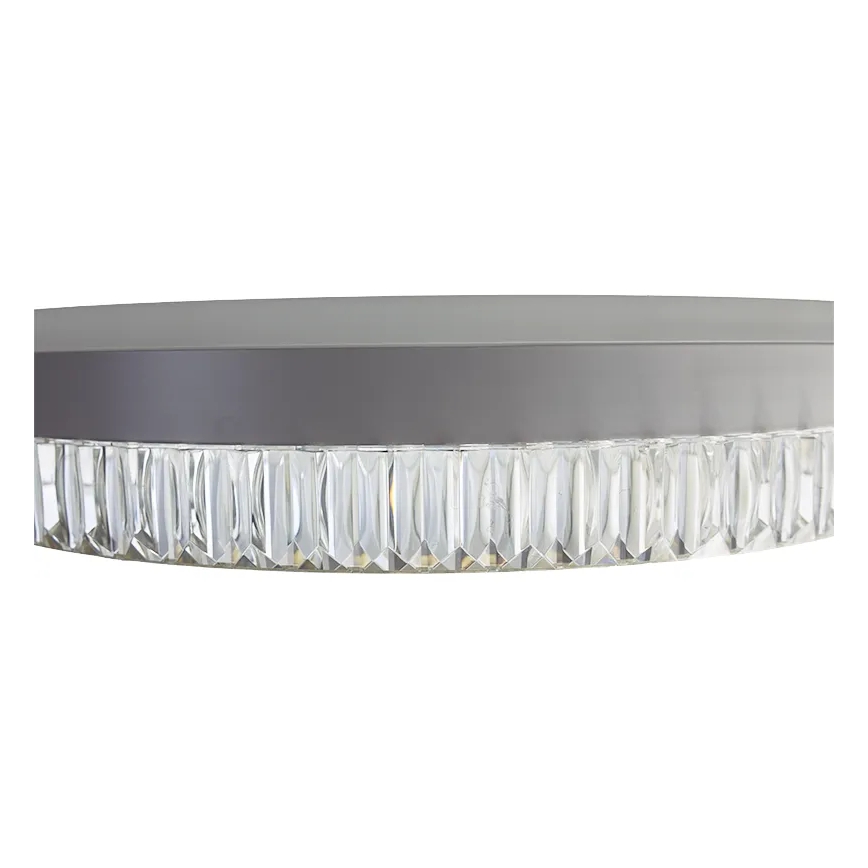 LED Stmievateľný krištáľový luster na lanku LED/80W/230V 3000-6500K biela + diaľkové ovládanie