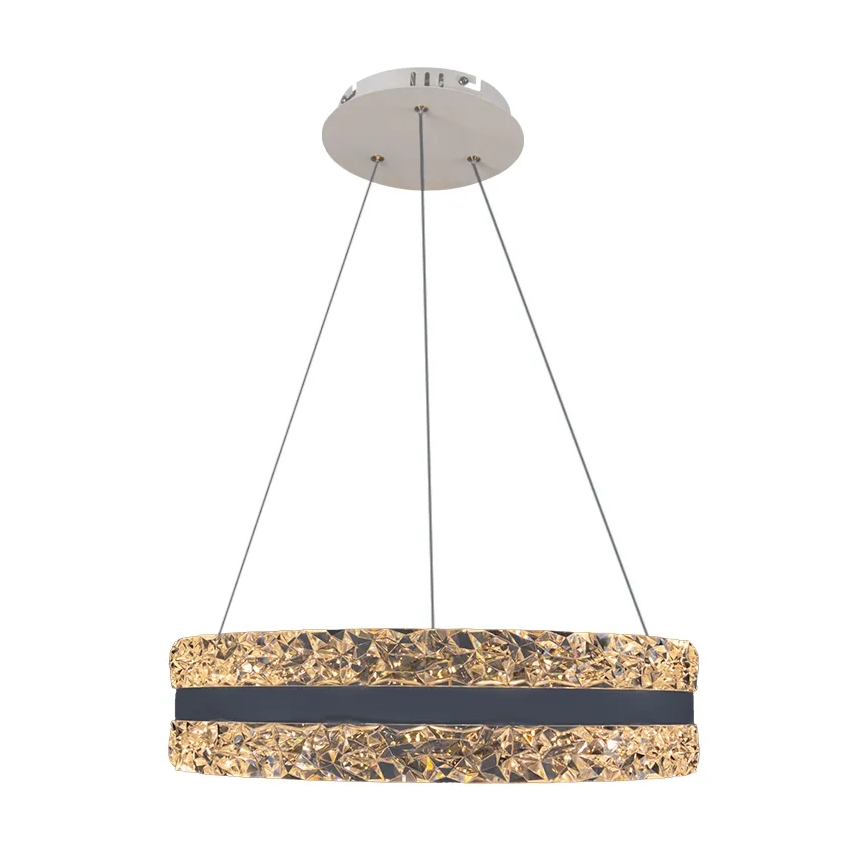 LED Stmievateľný krištáľový luster na lanku LED/80W/230V 3000-6500K biela + diaľkové ovládanie