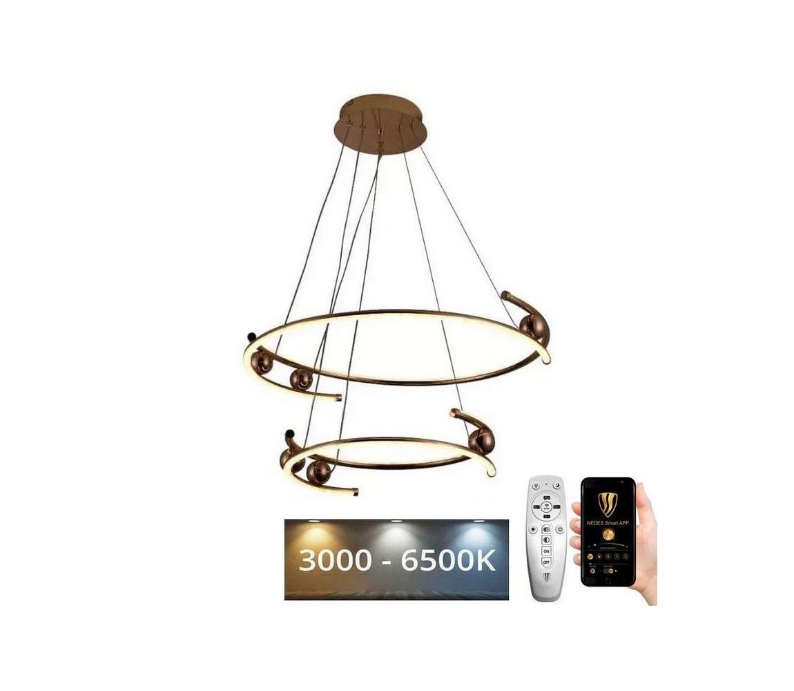 LED Stmievateľný luster na lanku LED/80W/230V 3000-6500K + diaľkové ovládanie J4346/GCH