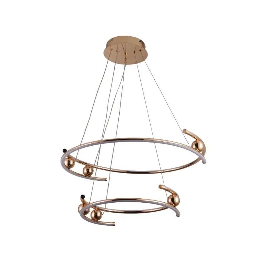 LED Stmievateľný luster na lanku LED/80W/230V 3000-6500K pr. 60 cm + diaľkové ovládanie