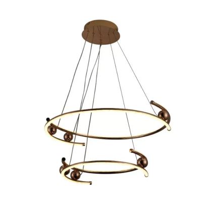 LED Stmievateľný luster na lanku LED/80W/230V 3000-6500K pr. 60 cm + diaľkové ovládanie