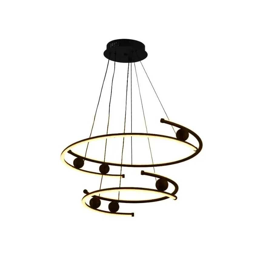 LED Stmievateľný luster na lanku LED/80W/230V 3000-6500K + diaľkové ovládanie