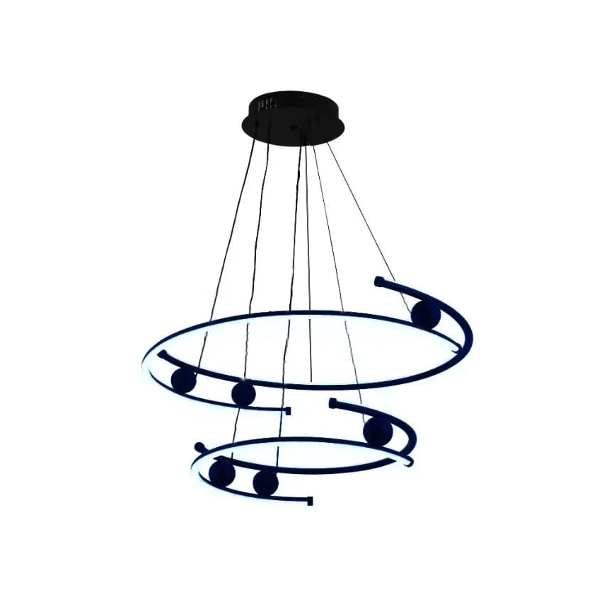 LED Stmievateľný luster na lanku LED/80W/230V 3000-6500K + diaľkové ovládanie