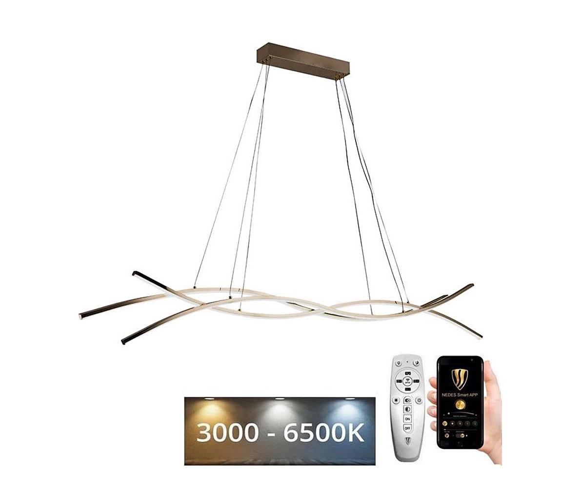 LED Stmievateľný luster na lanku LED/80W/230V 3000-6500K + diaľkové ovládanie J4368/G