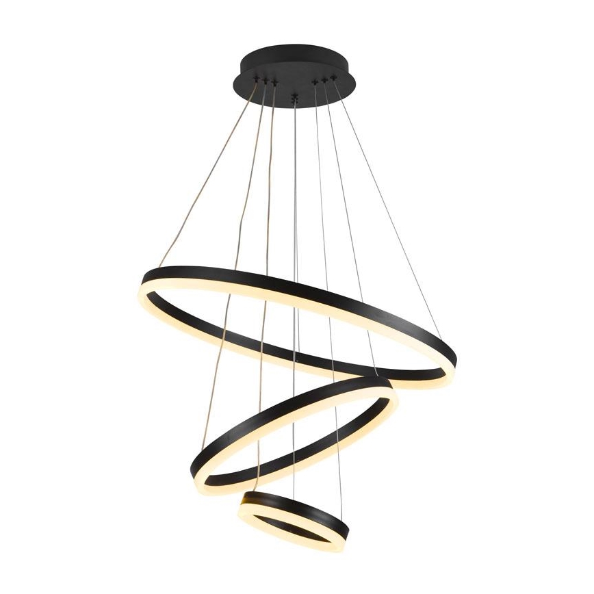 LED Stmievateľný luster na lanku LED/85W/230V 3000-6500K pr. 60 cm + diaľkové ovládanie