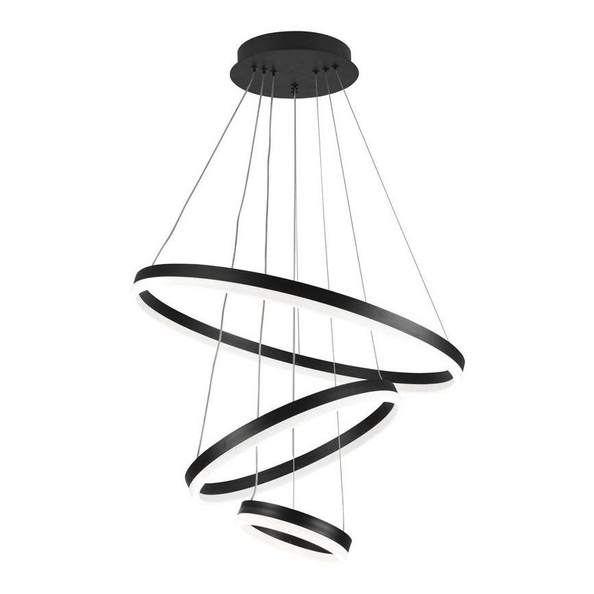 LED Stmievateľný luster na lanku LED/85W/230V 3000-6500K pr. 60 cm + diaľkové ovládanie