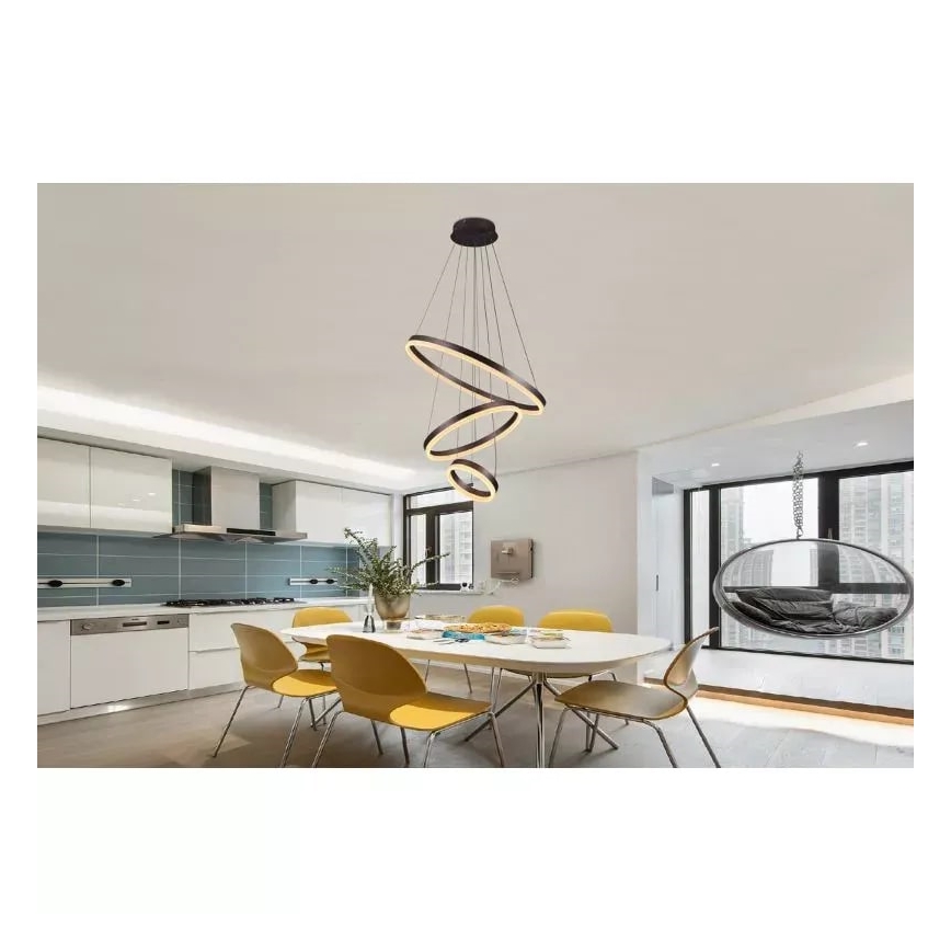 LED Stmievateľný luster na lanku LED/85W/230V 3000-6500K + diaľkové ovládanie